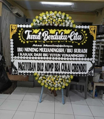 Papan Bunga di Petojo Utara